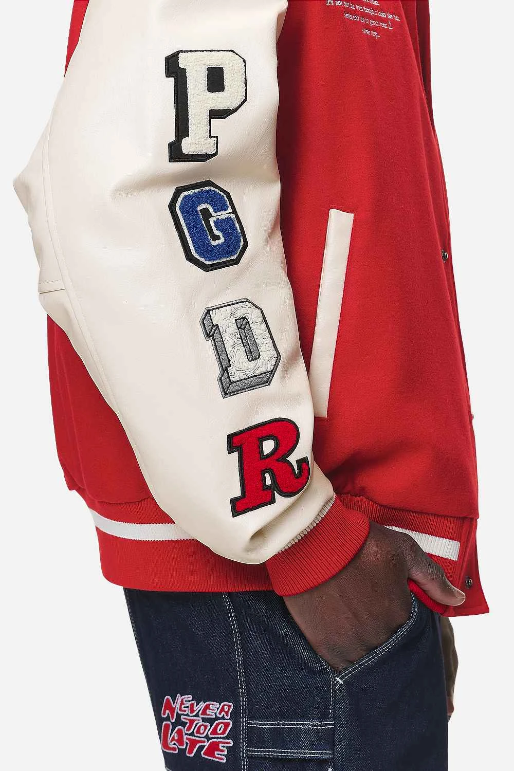 Oris Varsity Jacket Red Cream 8 Oris Varsity Jacket Red Cream - Image 8