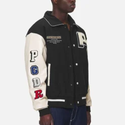 Oris Varsity Jacket Black Cream 11 Oris Varsity Jacket Black Cream -Fashigen Sales PGDR NEVER TOO LATE ECOMMERCE MALE DAY 1501