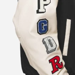 Oris Varsity Jacket Black Cream 16 Oris Varsity Jacket Black Cream -Fashigen Sales PGDR NEVER TOO LATE ECOMMERCE MALE DAY 1509