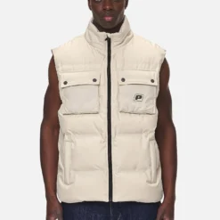 Tarbal Cargo Puffer Vest Desert Sand -Fashigen Sales PGDR NEVER TOO LATE ECOMMERCE MALE DAY 1539