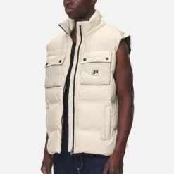 Tarbal Cargo Puffer Vest Desert Sand -Fashigen Sales PGDR NEVER TOO LATE ECOMMERCE MALE DAY 1544