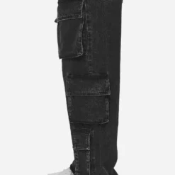 Lark Loose Cargo Jeans Heavy Washed Black -Fashigen Sales PGDR NEVER TOO LATE ECOMMERCE MALE DAY 189