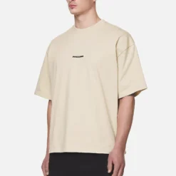 Logo Boxy Tee Washed Desert Sand Black Gum -Fashigen Sales PGDR NEVER TOO LATE ECOMMERCE MALE DAY 2163