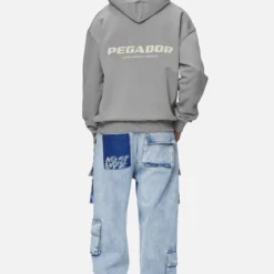 Colne Logo Oversized Hoodie Washed Cool Grey Desert Sand -Fashigen Sales PGDR NEVER TOO LATE ECOMMERCE MALE DAY 2211