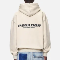 Colne Logo Oversized Hoodie Washed Desert Sand