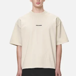 Logo Boxy Tee Washed Desert Sand Black Gum