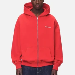 Colne Logo Oversized Sweat Jacket Washed Red -Fashigen Sales PGDR NEVER TOO LATE ECOMMERCE MALE DAY 2255 61a5b94e 073e 480e beda a1fee680d9cc