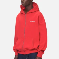 Colne Logo Oversized Sweat Jacket Washed Red -Fashigen Sales PGDR NEVER TOO LATE ECOMMERCE MALE DAY 2256