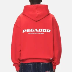 Colne Logo Oversized Sweat Jacket Washed Red