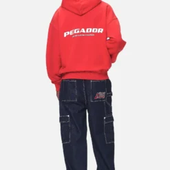 Colne Logo Oversized Sweat Jacket Washed Red -Fashigen Sales PGDR NEVER TOO LATE ECOMMERCE MALE DAY 2261