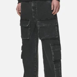 Lark Loose Cargo Jeans Heavy Washed Black -Fashigen Sales PGDR NEVER TOO LATE ECOMMERCE MALE UNDERWEAR5