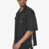 Zeno Boxy Shirt Black Baby Blue
