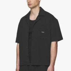 Wyton Structured Summer Shirt Black -Fashigen Sales PGDR Next Wave E COMMERCE MENS DAY 248241