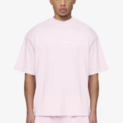 Logo Boxy Tee Washed Bubblegum White Gum