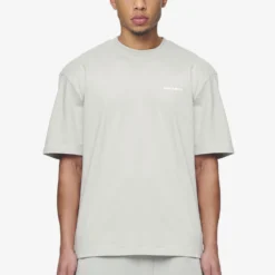 Logo Oversized Tee Washed Pearl Grey White Gum