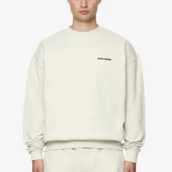 Logo Oversized Sweater Washed Salty Cream Black Gum