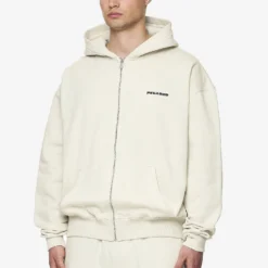 Logo Oversized Sweat Jacket Washed Salty Cream Black Gum -Fashigen Sales PGDR Next Wave E COMMERCE MENS DAY 248793