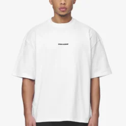 Logo Boxy Tee White Black Gum