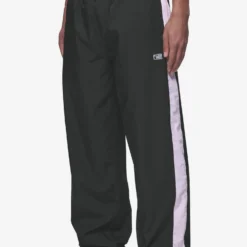 Stow Wide Track Pants Black Bubblegum