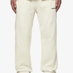 Logo Wide Sweat Pants Washed Salty Cream Black Gum