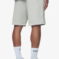 Logo Heavy Sweat Shorts Washed Pearl Grey White Gum -Fashigen Sales PGDR Next Wave E COMMERCE MENS PANTS DAY 25052