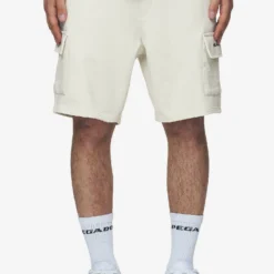 Otega Terry Cargo Shorts Washed Salty Cream -Fashigen Sales PGDR Next Wave E COMMERCE MENS PANTS DAY 25115