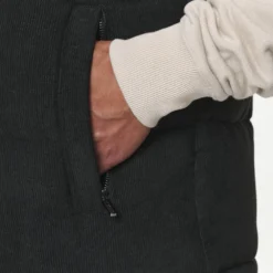 Bardon Cord Puffer Vest Black -Fashigen Sales PGDR OUTERWEAR MENS6022