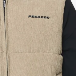 Bardon Cord Puffer Vest Sand -Fashigen Sales PGDR OUTERWEAR MENS6119
