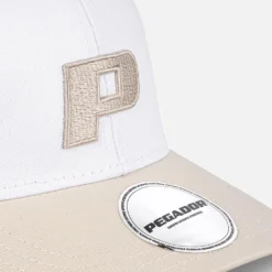 P Logo Baseball Trucker Cap White Desert Sand -Fashigen Sales PLOGOBASEBALLTRUCKERCAPWHITEDESERTSAND4