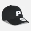 P Logo Cap Black White