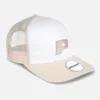 P Logo Baseball Trucker Cap White Desert Sand