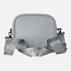 Skibo Logo Faux Leather Shoulder Strap Bag Cool Grey -Fashigen Sales SKIBOLOGOFAUXLEATHERSHOULDERSTRAPBAGCOOLGREY5