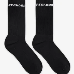 Side Logo Socks Black White