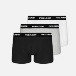 Tatun Boxershorts 3 Pack Black Grey Melange White