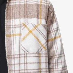 Bale Embroidery Heavy Flannel Zip Shirt Cream Wood -Fashigen Sales detail PGDR BLACKFRIDAY 2023 MENS19054